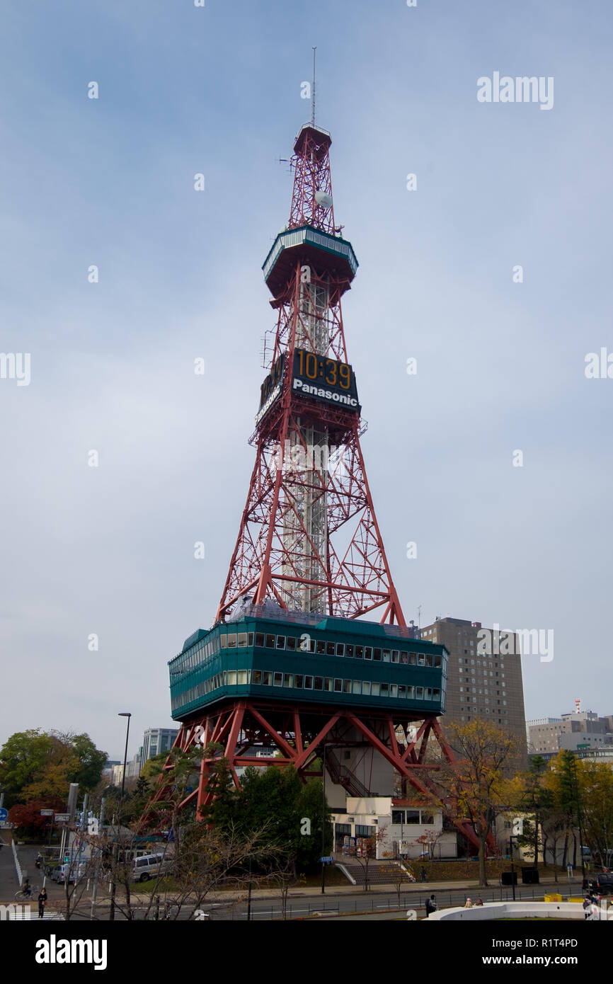 Il centro di Torre della TV a Sapporo, Giappone. Foto Stock
