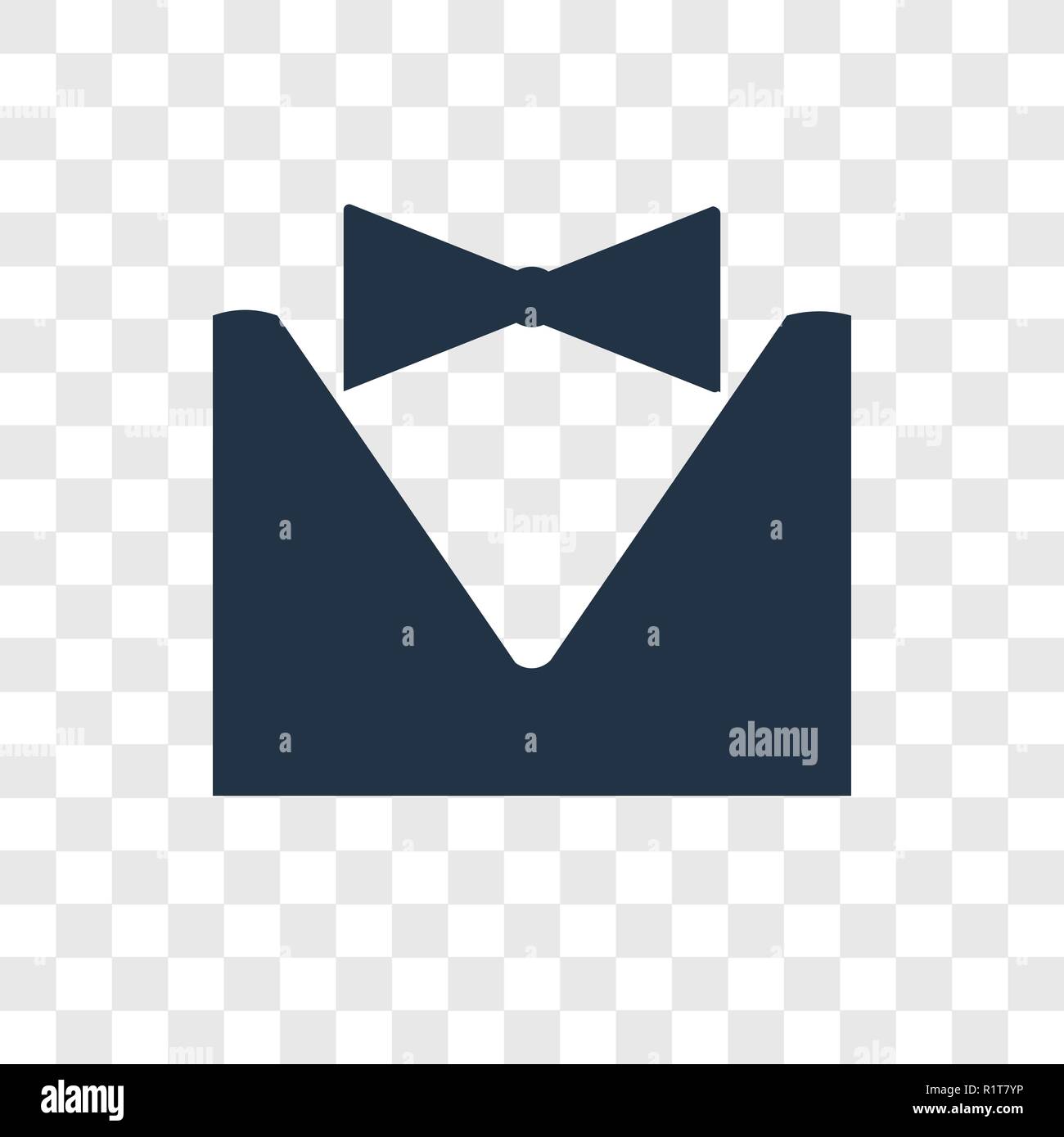 Tuxedo icona vettore isolato su sfondo trasparente, Tuxedo trasparenza concetto del logo Illustrazione Vettoriale