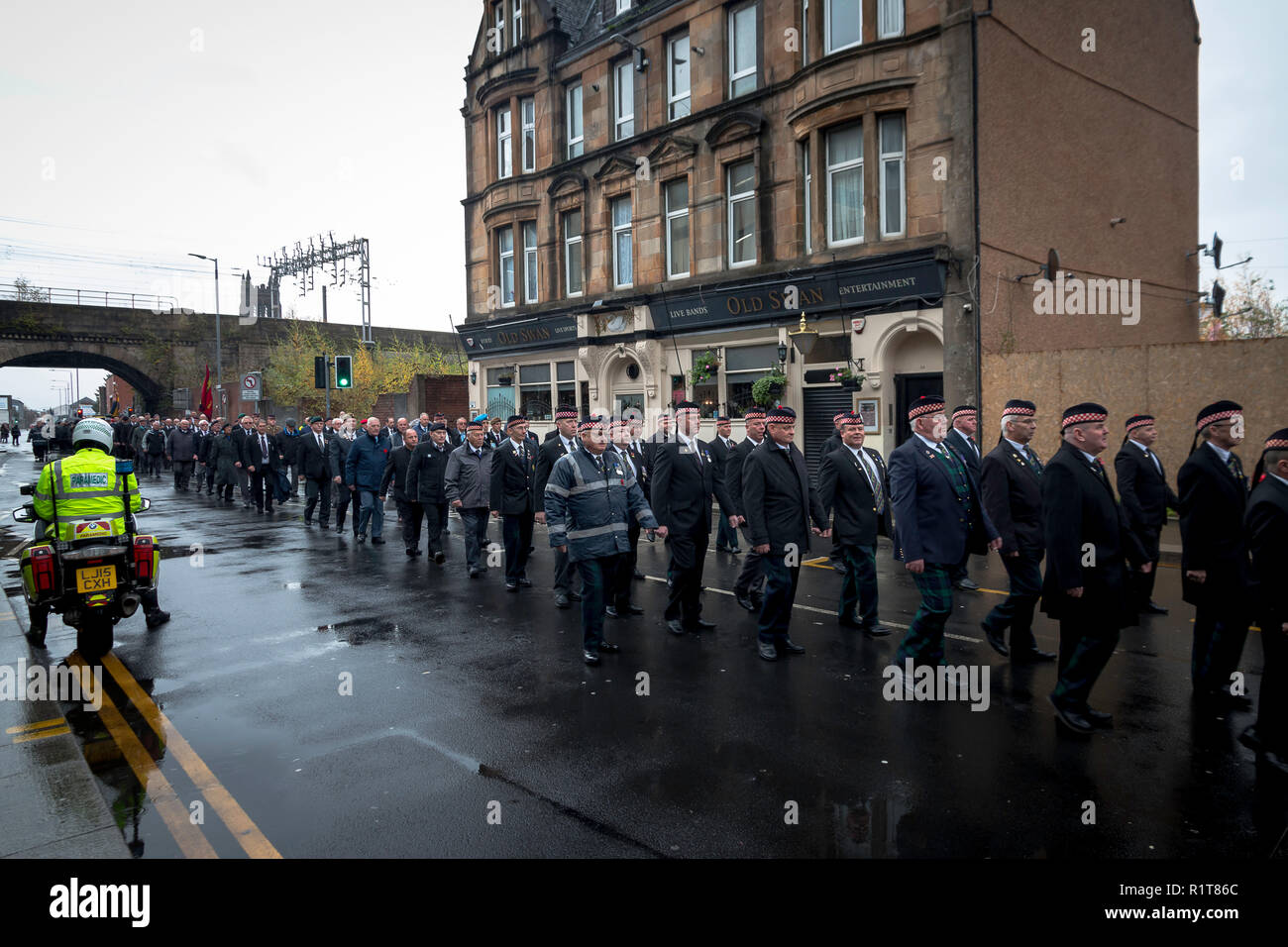 Ricordo di domenica 11 novembre 2018 Paisley centesimo anniversario della fine di WW1 Foto Stock