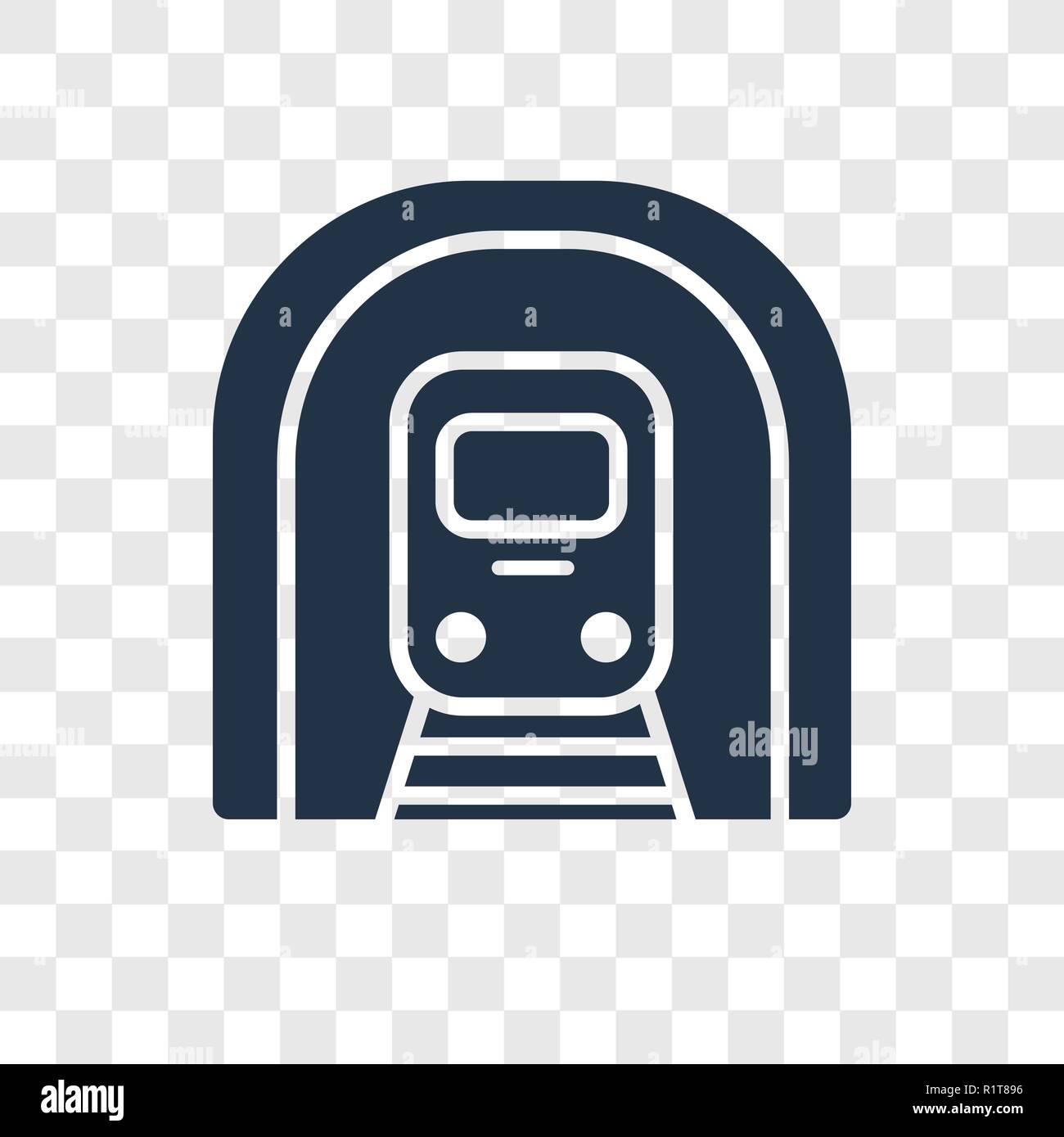 Treno icona vettore isolato su sfondo trasparente, treno trasparenza concetto del logo Illustrazione Vettoriale