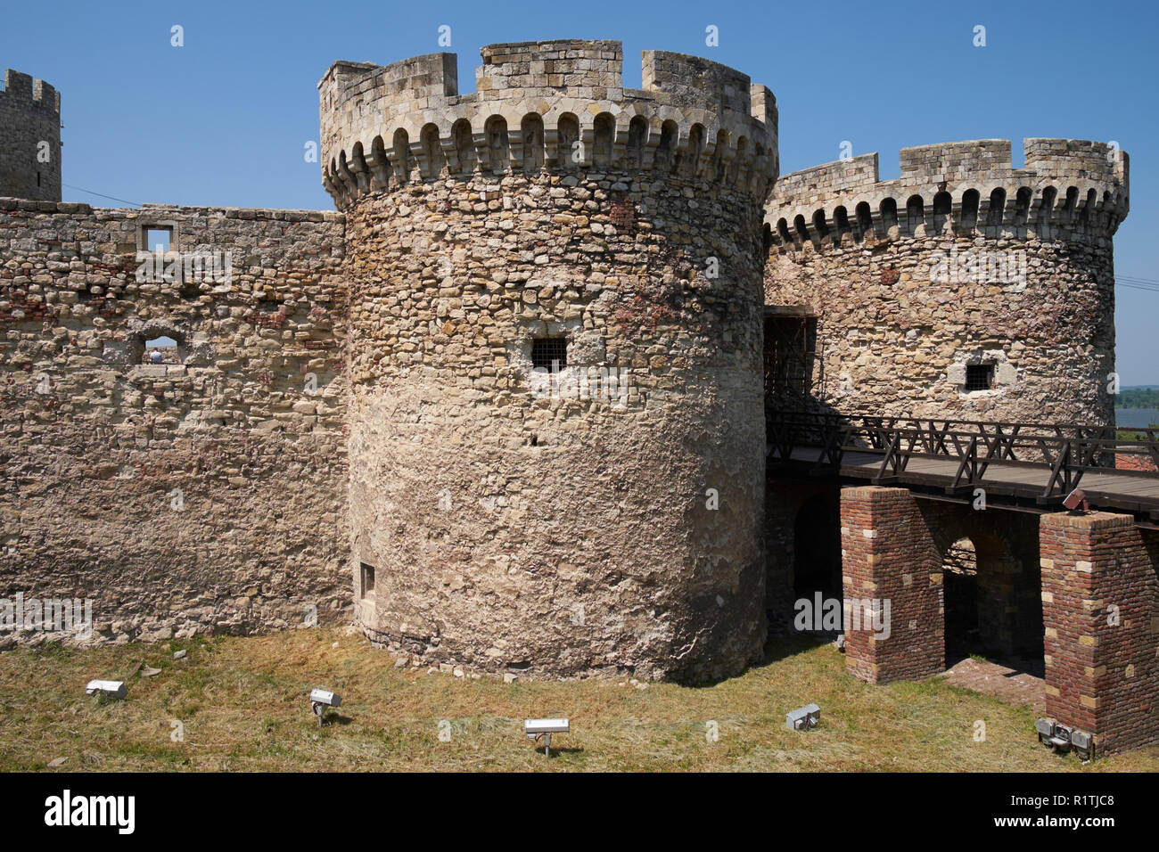 La Zindan complesso di gate, Fortezza di Belgrado, Parco Kalemegdan, Belgrado, Serbia. Foto Stock