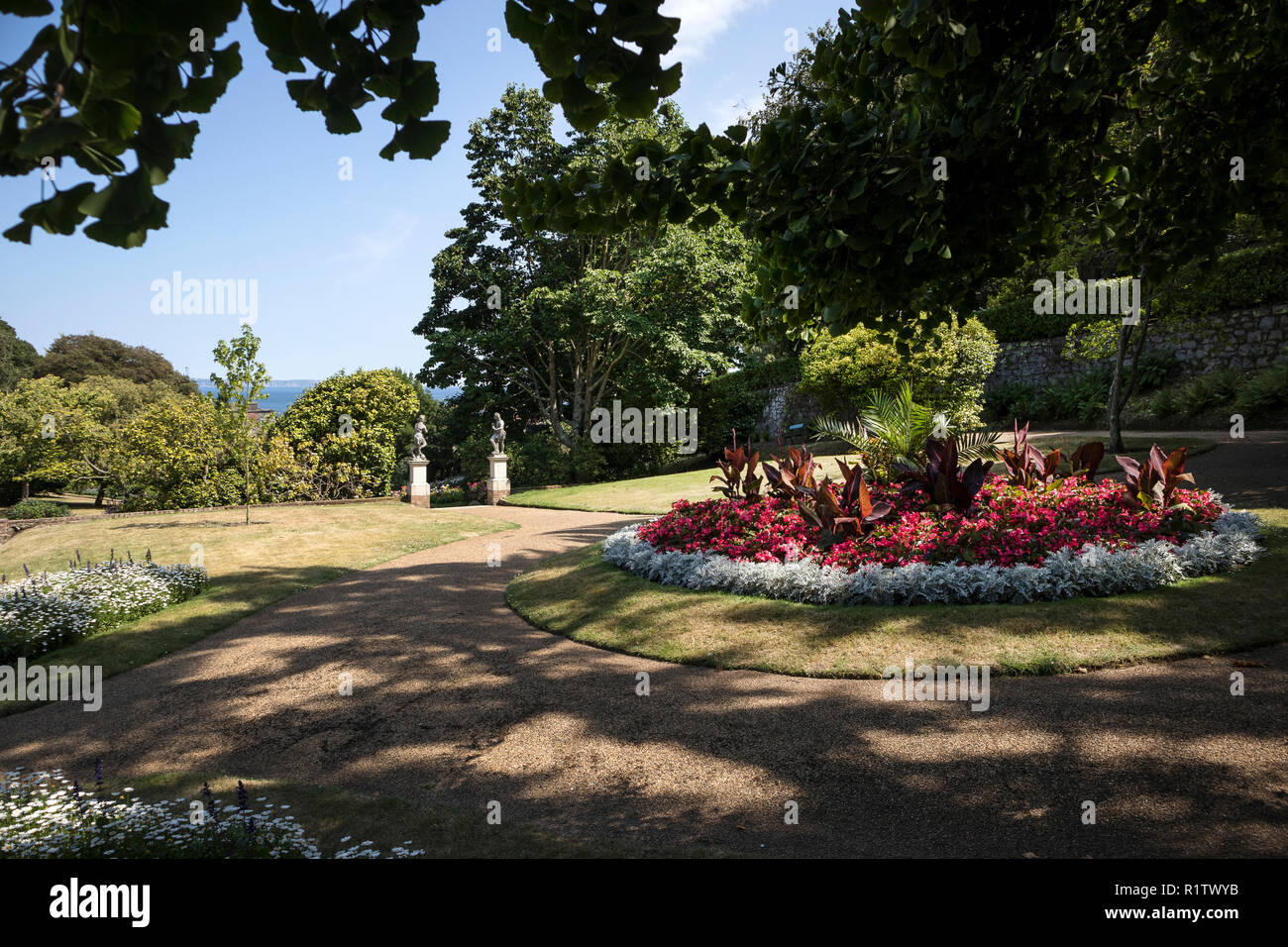 Candie Gardens, St Peter Port Guernsey, Isole del Canale, REGNO UNITO Foto Stock