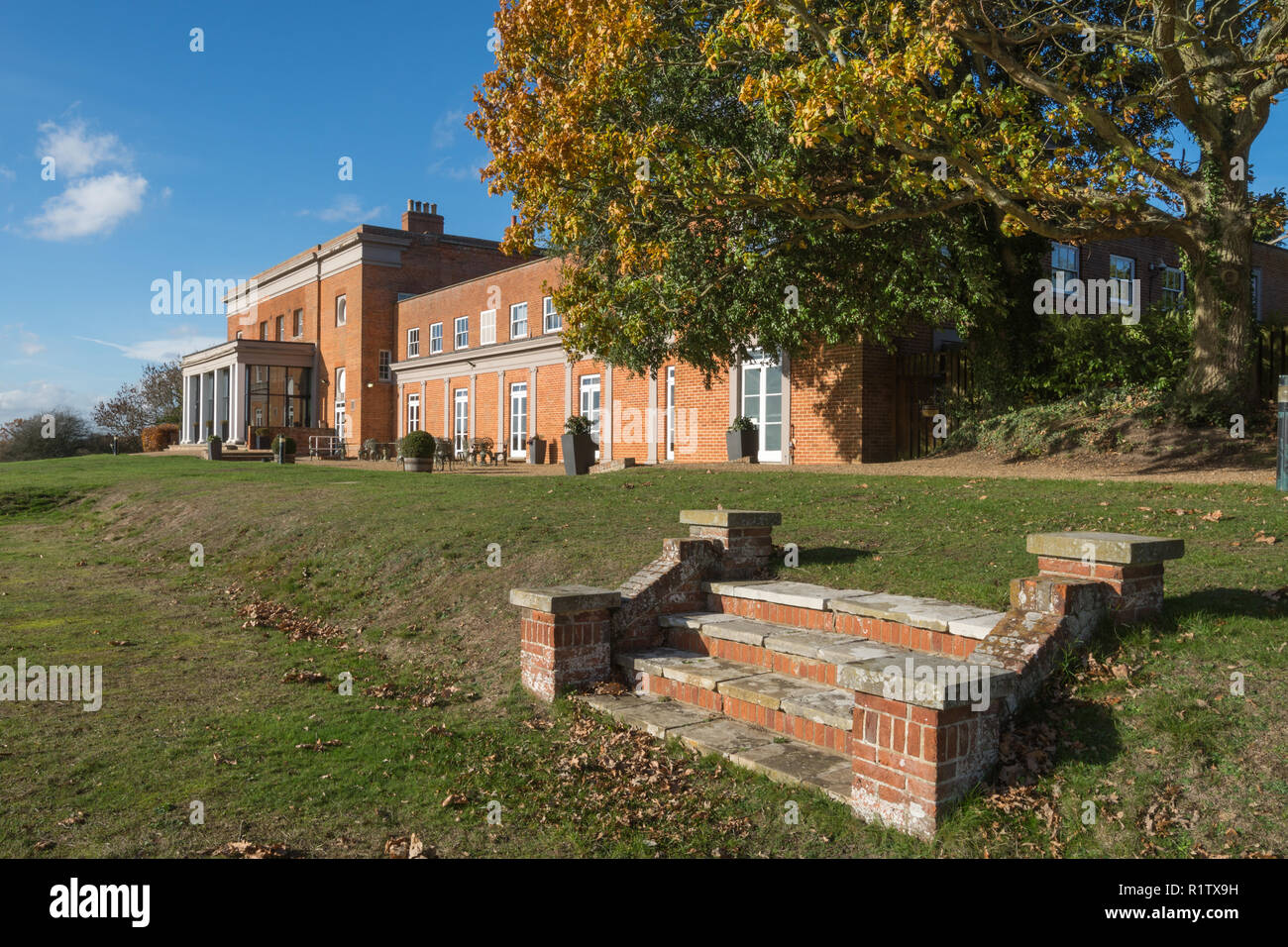 Highfield Park, un elegante albergo situato in un parco e campagna nel villaggio di Heckfield nel Hampshire, Regno Unito Foto Stock