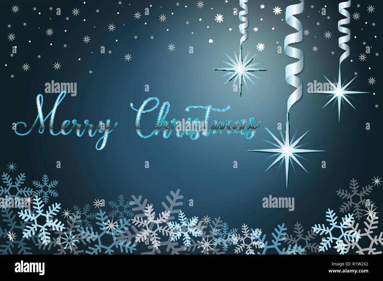 10 Frasi Di Natale.Vacanze Inverno Sfondo Con Neve E Stelle Scritte A Mano Una Frase Buon Natale Stagione Di Natale Illustrazione Vettoriale Cartolina Eps 10 Immagine E Vettoriale Alamy