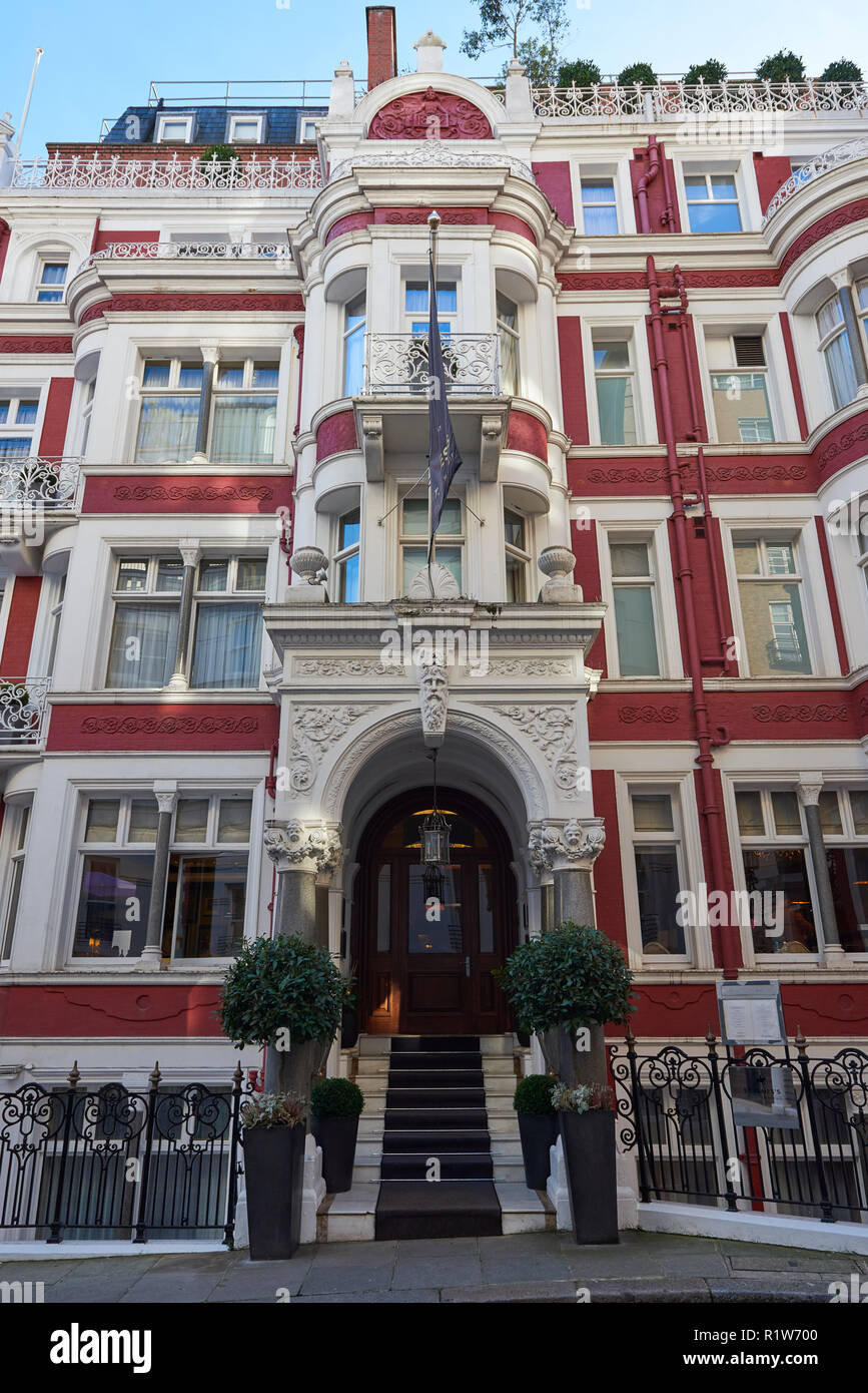 Ingresso di St James Hotel e Club di Mayfair, Londra, Regno Unito. Foto Stock