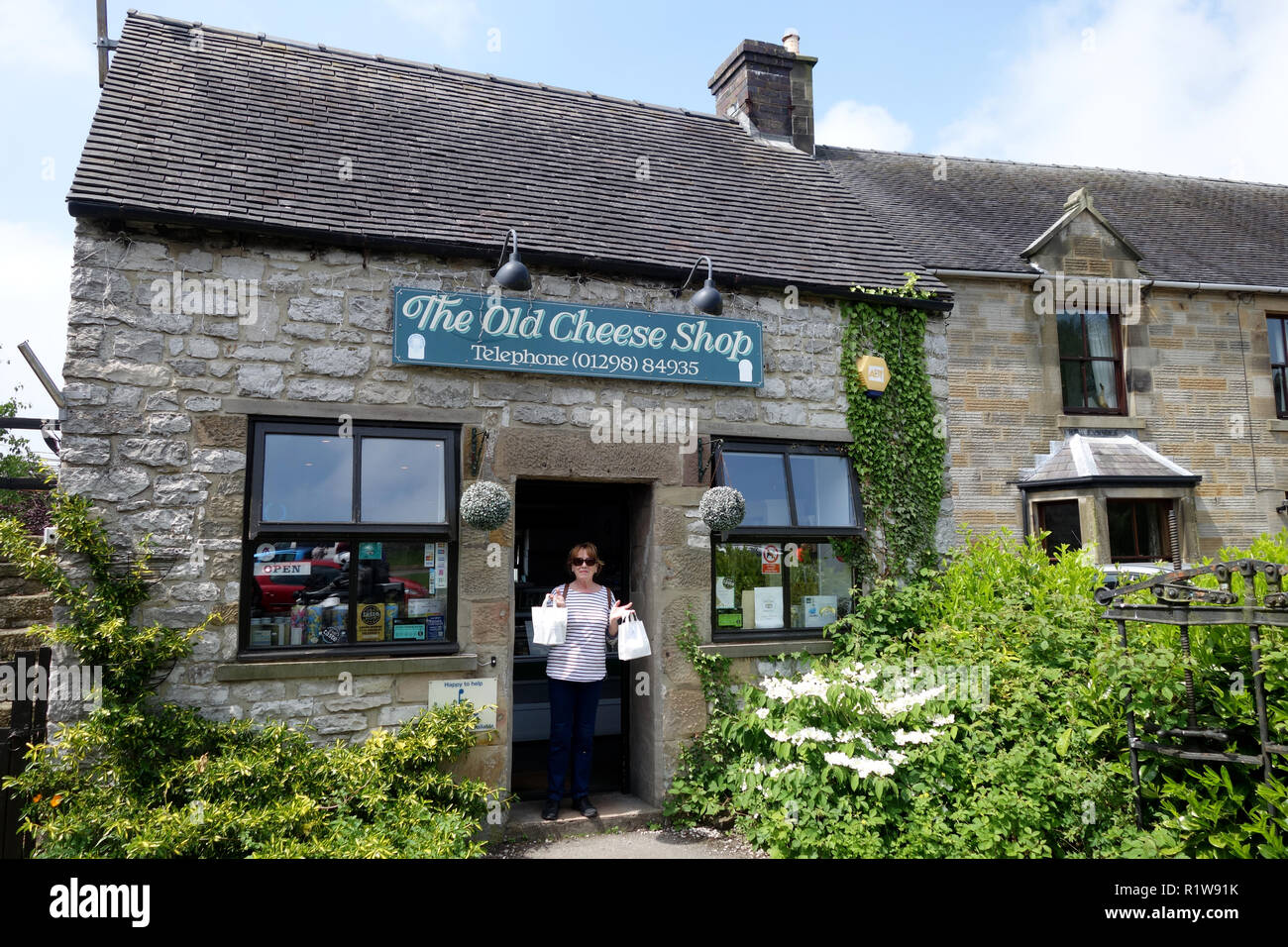 Il vecchio negozio di formaggi in Hartington nel distretto di Peak Uk Foto Stock
