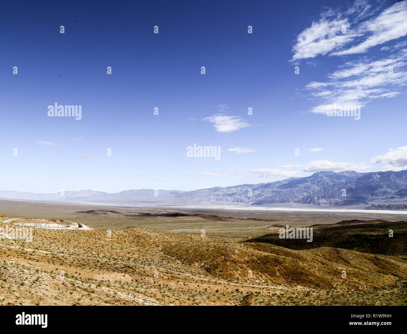 Vista del Mojave Desert in California Foto Stock