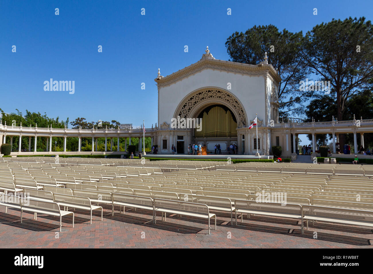 La Spreckels Organ Pavilion nel Parco Balboa, San Diego, California, Stati Uniti. Foto Stock