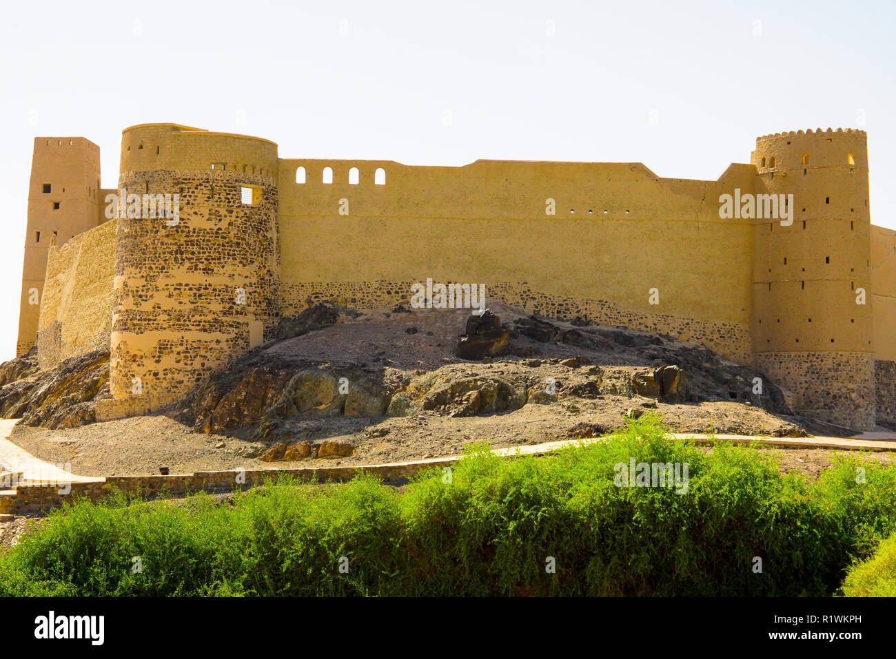 Bahla Fort in annuncio Dakhiliya vicino a Nizwa, Oman. Foto Stock