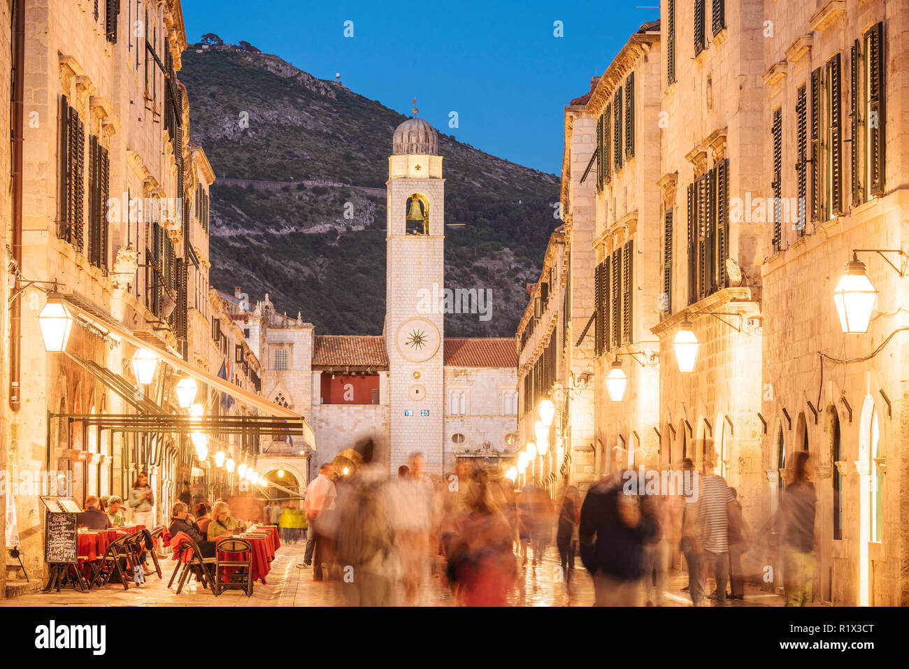 Stradun, Città Vecchia, Dubrovnik, Croazia Foto Stock