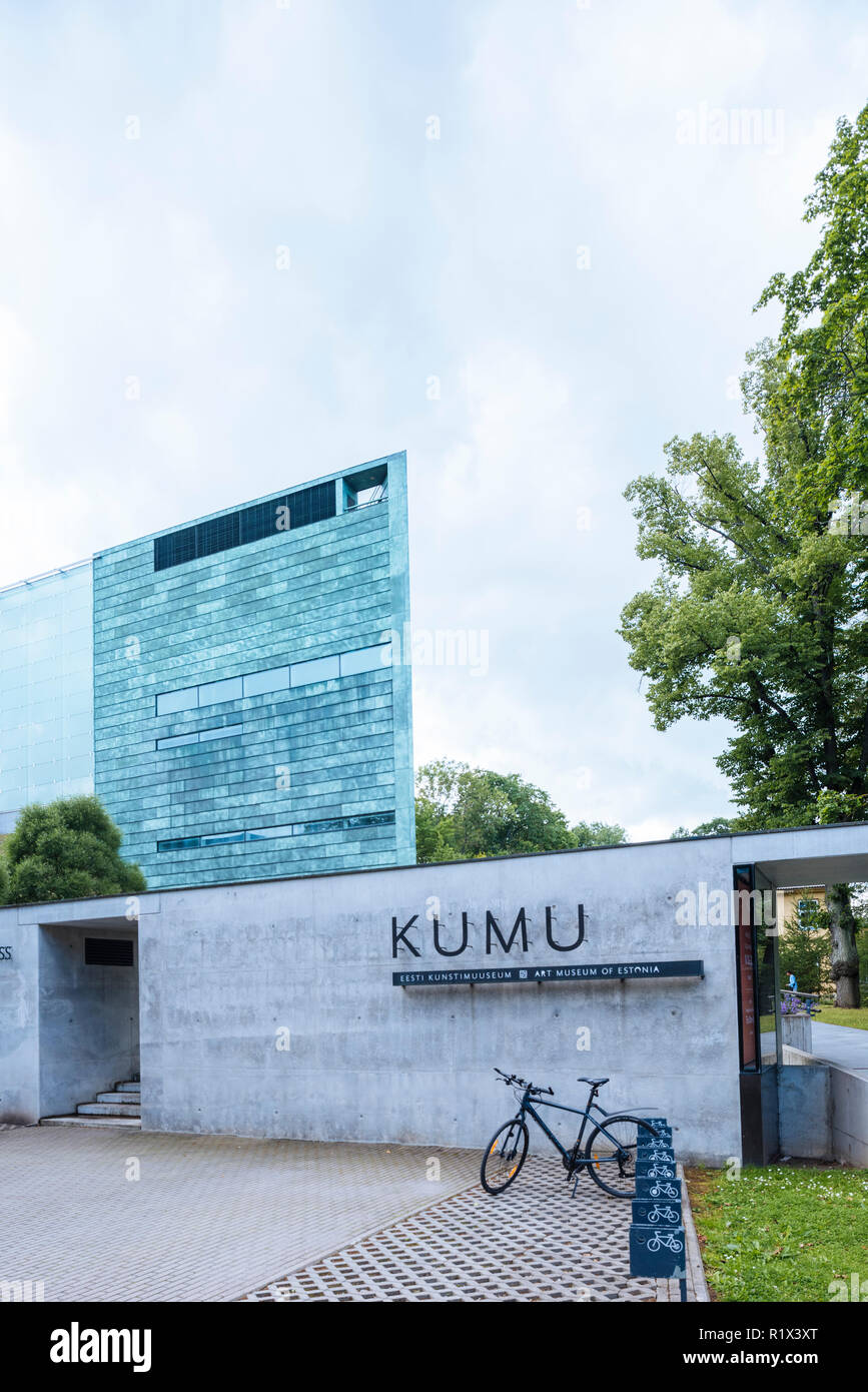 Esterno del KUMU Art Museum di Estonia, Tallinn, Estonia, Europa Foto Stock