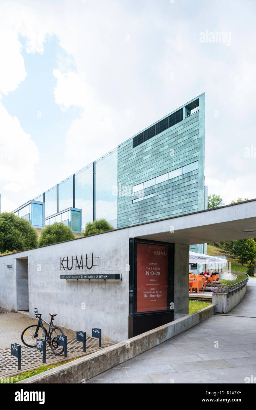 Esterno del KUMU Art Museum di Estonia, Tallinn, Estonia, Europa Foto Stock