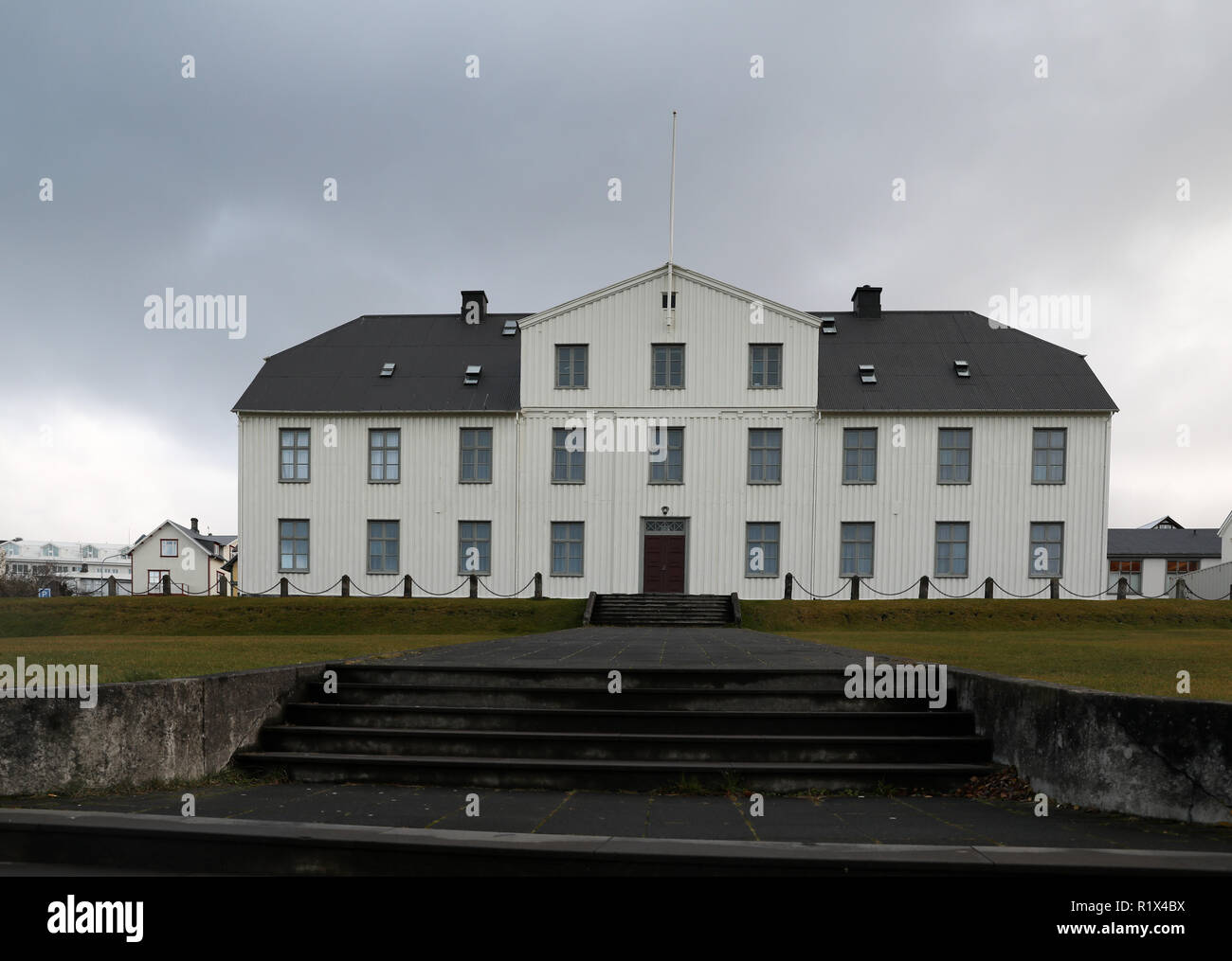 Historic Reykjavik Secondary Grammar School (Menntaskolinn mi Reykjavik), Reykjavik, Islanda Foto Stock