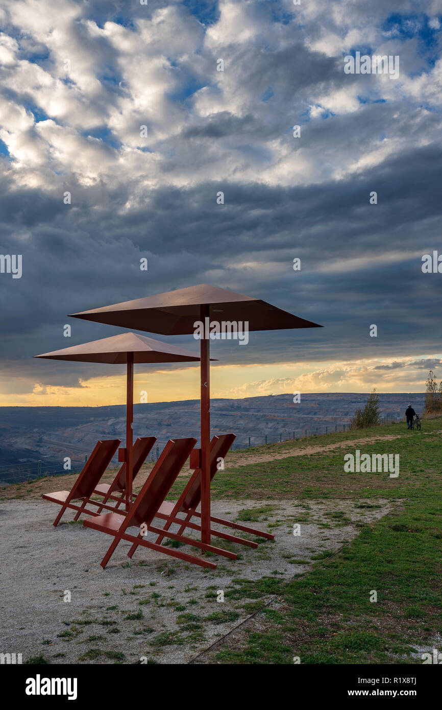 Viewpoint fossa aperta Hambach Foto Stock