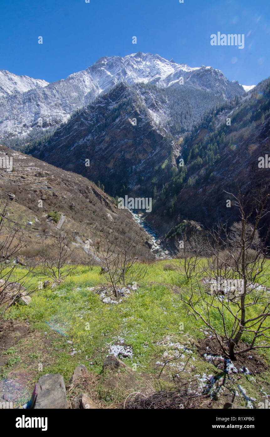 Paesaggio di montagna in Himalaya occidentale Foto Stock