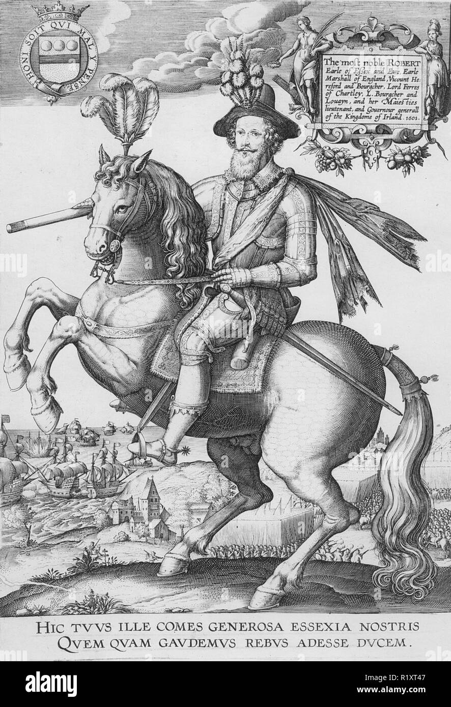ROBERT DEVEREUX, 2° Conte di Essex (1565-1601) nobile inglese Foto Stock