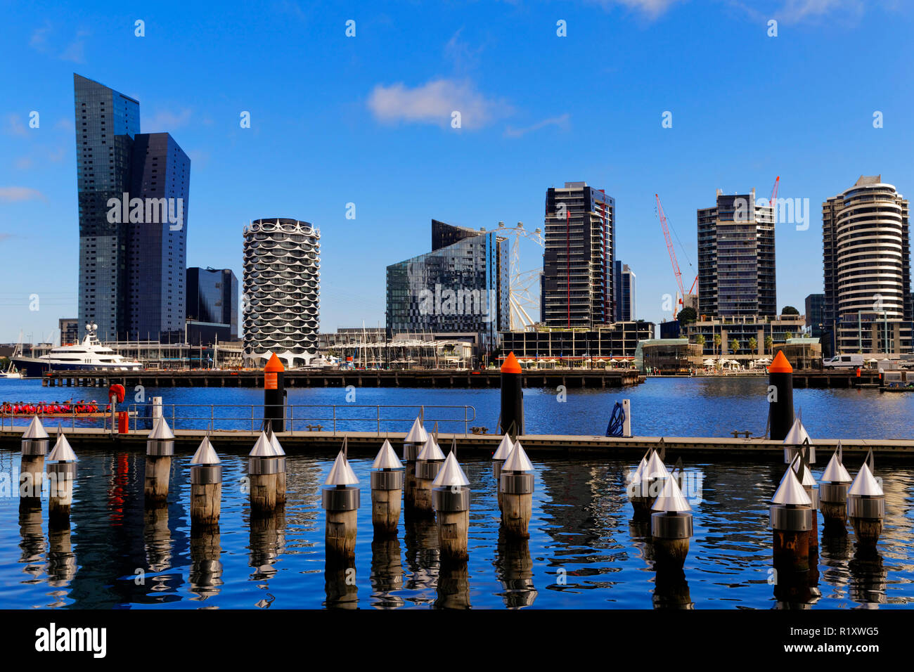 Città del litorale, New Quay, Melbourne Docklands, Marina, Australia Foto Stock Città del litorale, New Quay, Melbourne Docklands, Marina, Australia Foto Stock