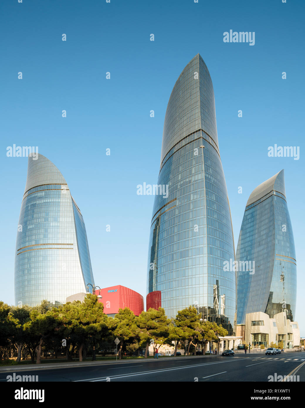 Torri a fiamma, Baku, Azerbaijan Foto Stock