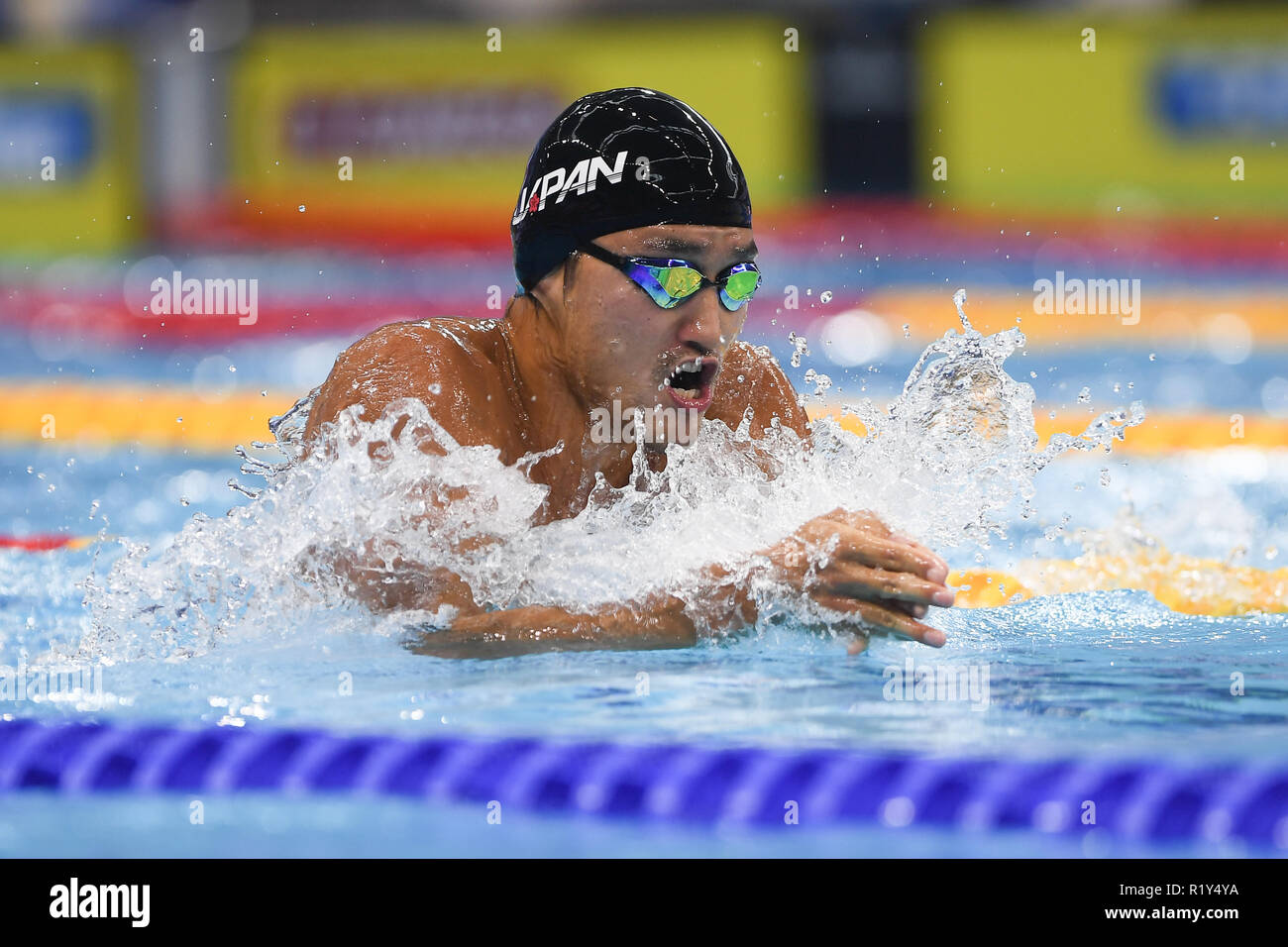 Singapore. Xv Nov, 2018. SUNAMA Keita (JPN), Nov 15, 2018 - nuoto FINA World Cup 2018 Singapore Uomini 100m di calore individuali a OCBC Aquatic Centre in Singapore. Credito: Haruhiko Otsuka/AFLO/Alamy Live News Foto Stock