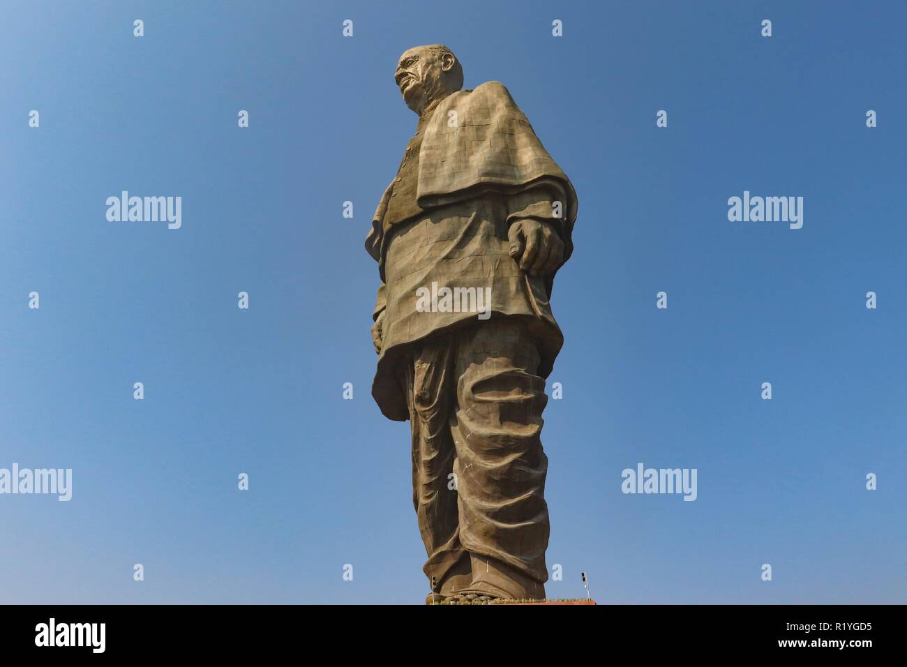 Le più alte del mondo statua, 'Statue di unità',ad una altezza di 182 metri dello Sri Sardar Vallabhai Patel si trova nei pressi di Vadodara,Gujarat/India Foto Stock
