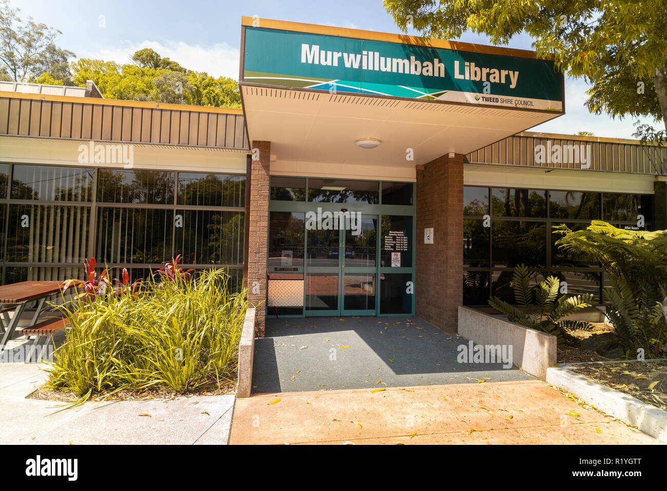 L'ingresso alla libreria di murwillumbah in murwillumbah, Nuovo Galles del Sud, Australia Foto Stock