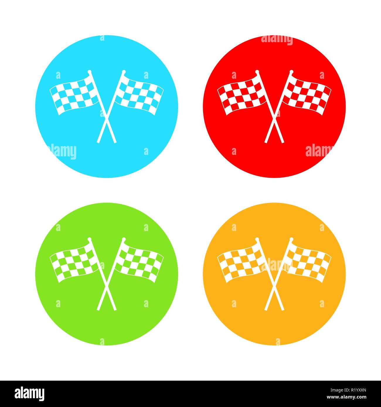 Racing icona bandiera. Illustrazione Vettoriale flat Illustrazione Vettoriale