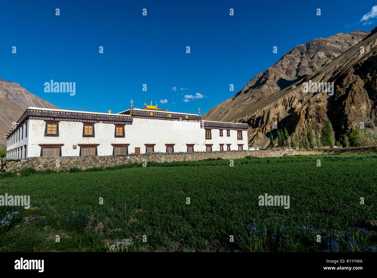 La recente costruzione del monastero di Tabo, ora utilizzata per cerimonie religeous Foto Stock