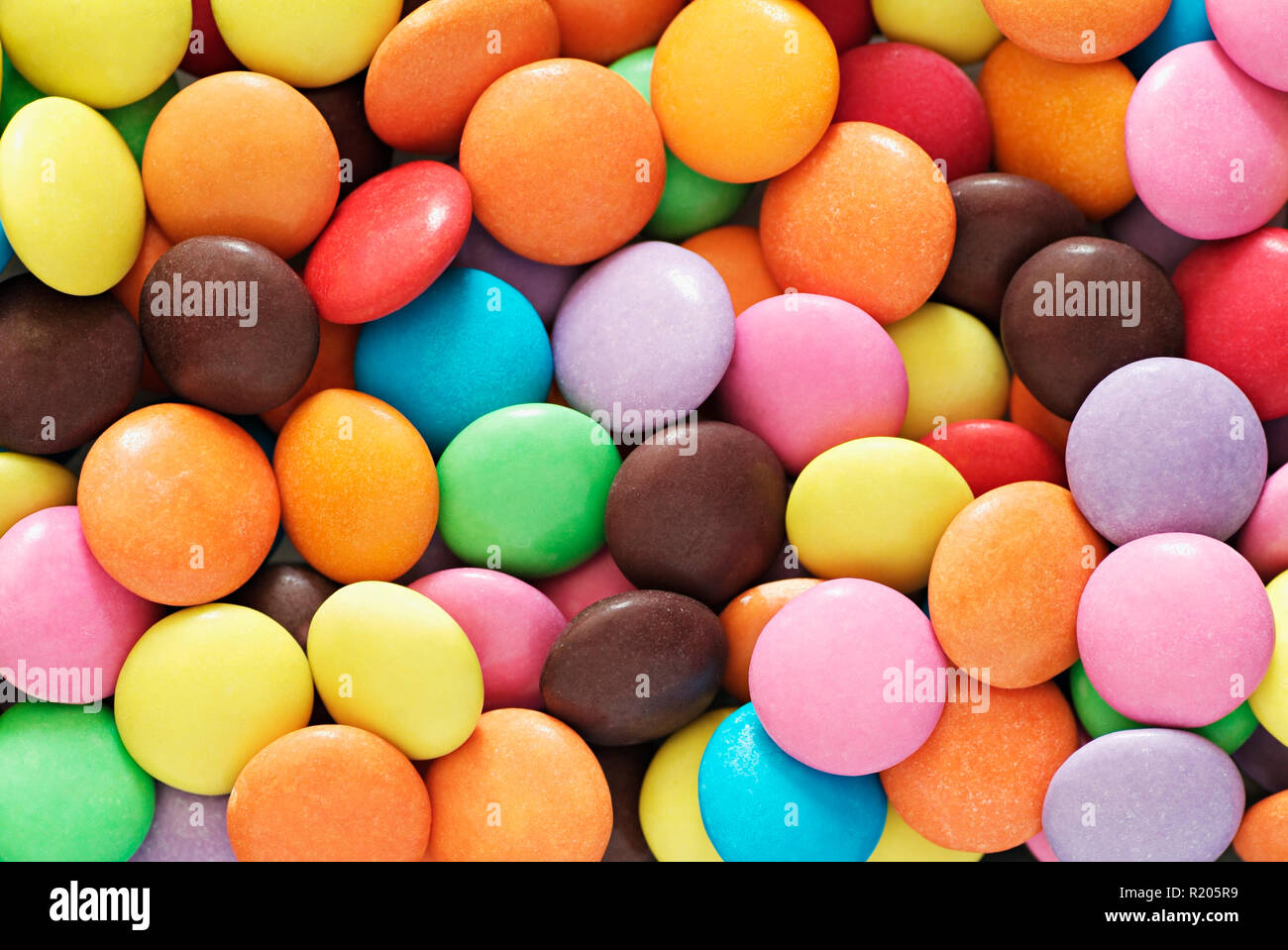 Cioccolato colorato Candy caramelle Foto Stock