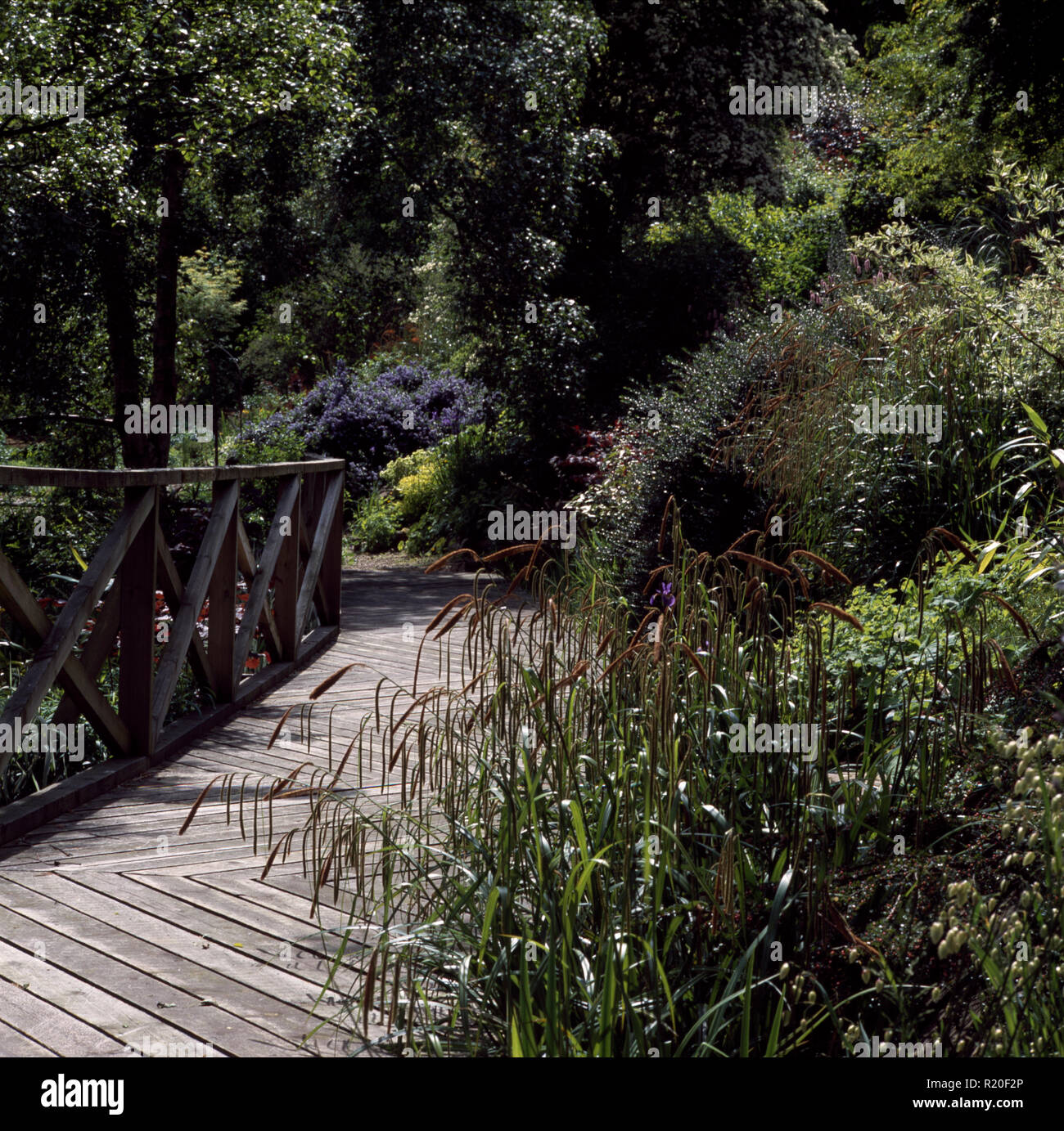 Adorna il percorso nel paese grande giardino Foto Stock