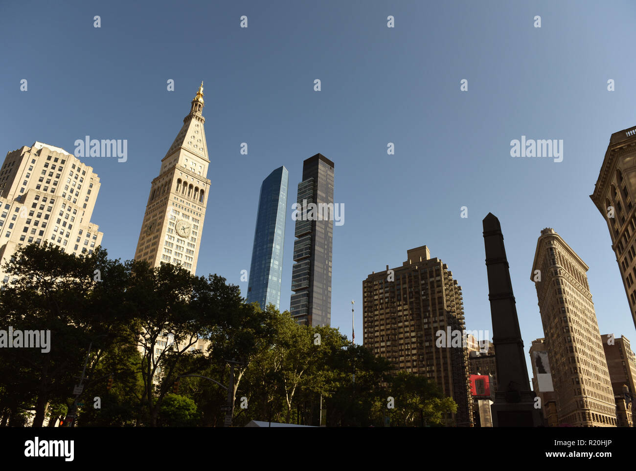 New York cityscape. Grattacieli di Manhattan a Madison Avenue in New York City Foto Stock