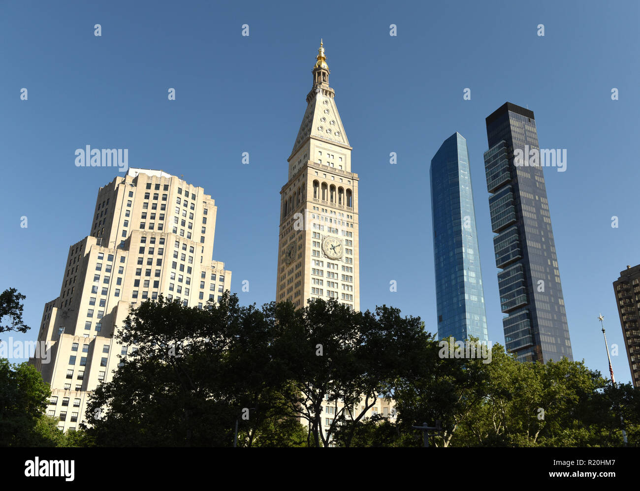 New York cityscape. Grattacieli di Manhattan a Madison Avenue in New York City Foto Stock