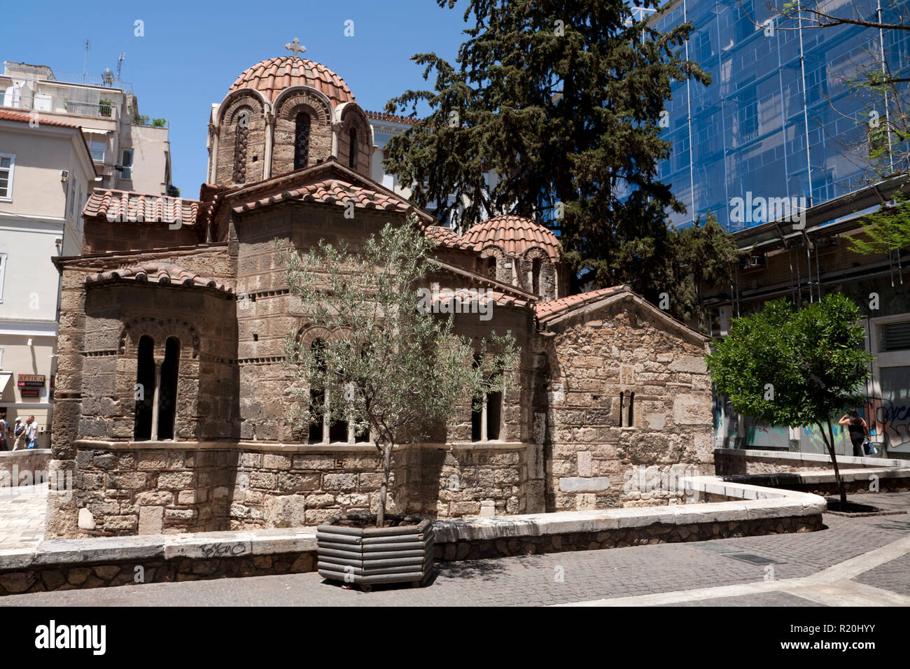 La chiesa di Panaghia kapnikarea plateia kapnikareas manastiraki Atene GRECIA Foto Stock