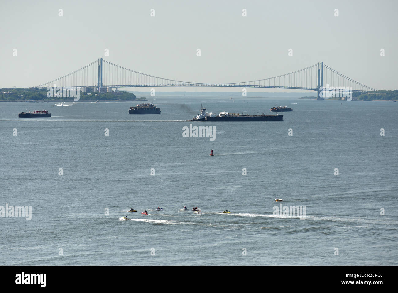 Verrazzano-Narrows bridge in New York, NY, STATI UNITI D'AMERICA Foto Stock