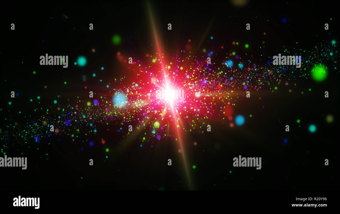 Galaxy colore sfondo astratto. Il concetto di spazio 3D'illustrazione. Foto Stock