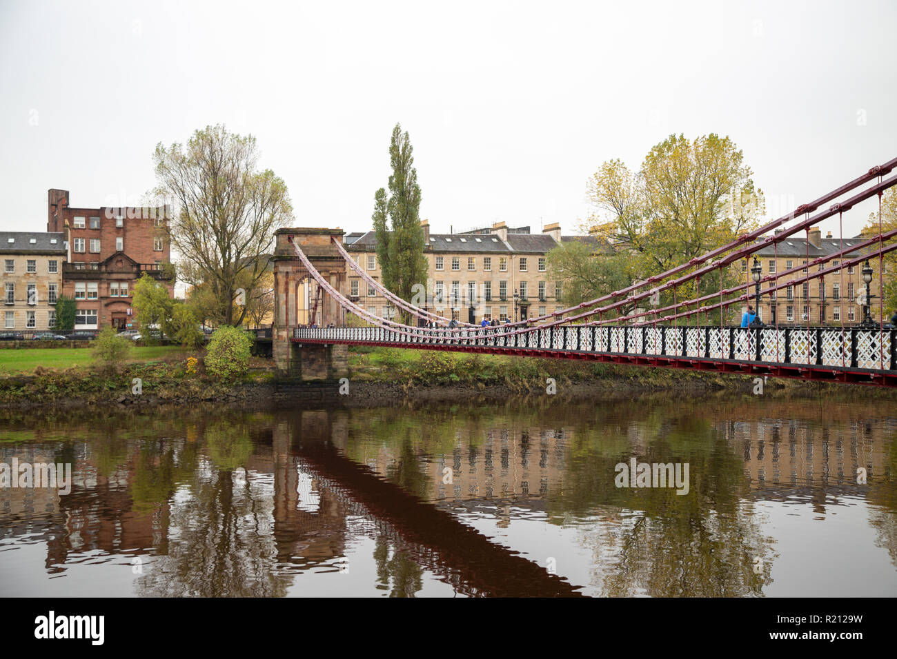 Glasgow/SCOZIA - 30 Ottobre 2014 - passerella sul fiume Clyde a Glasgow Foto Stock