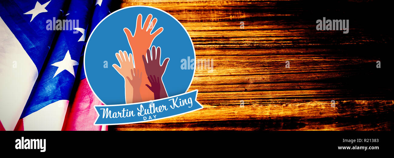 Immagine composita di Martin Luther King giorno con le mani Foto Stock