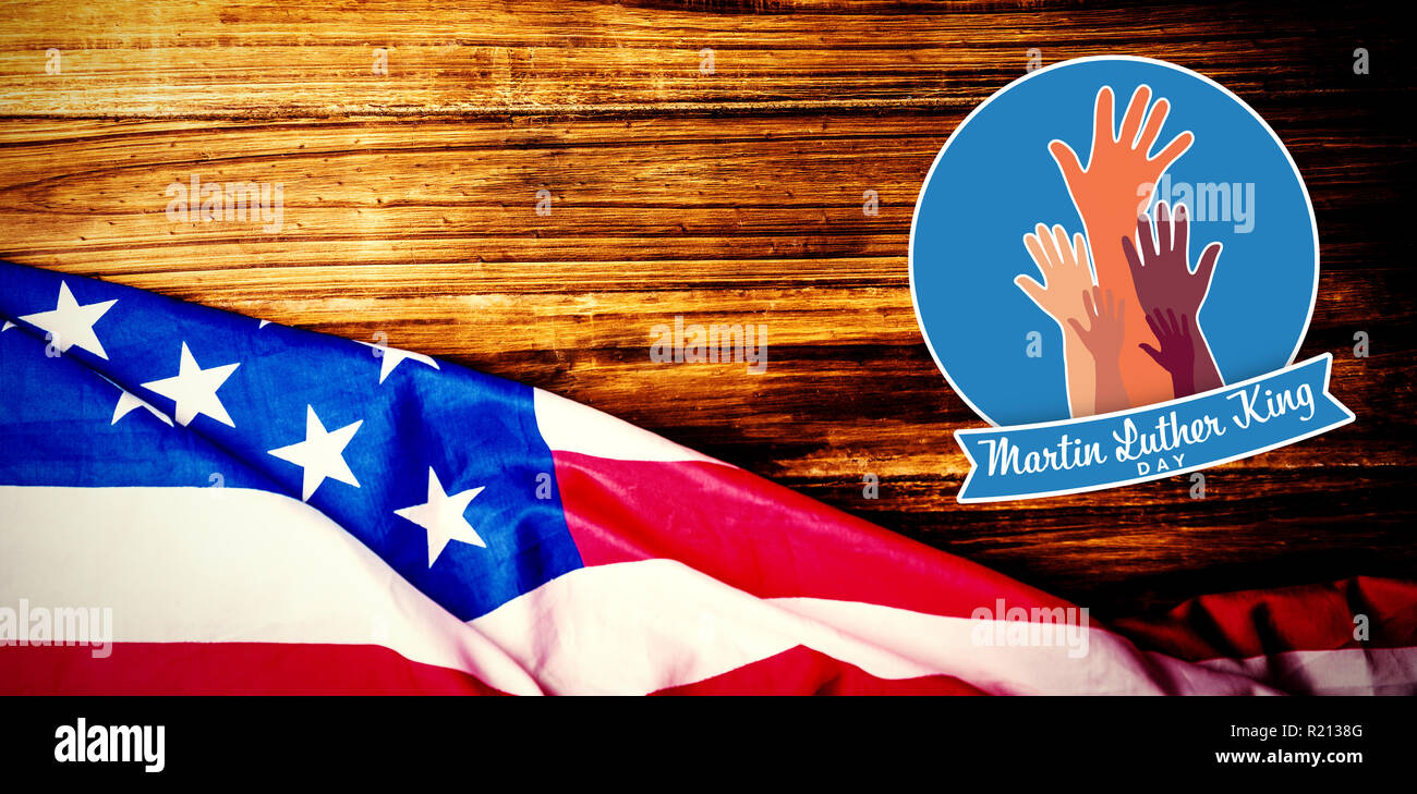 Immagine composita di Martin Luther King giorno con le mani Foto Stock