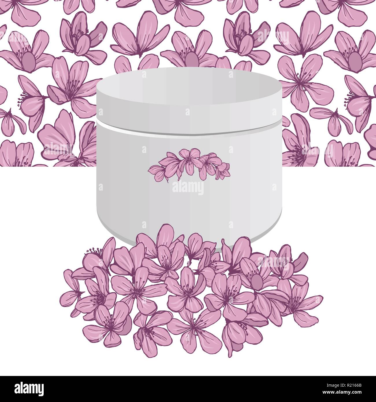 Apple fioriture seamless pattern. Illustrazione Vettoriale