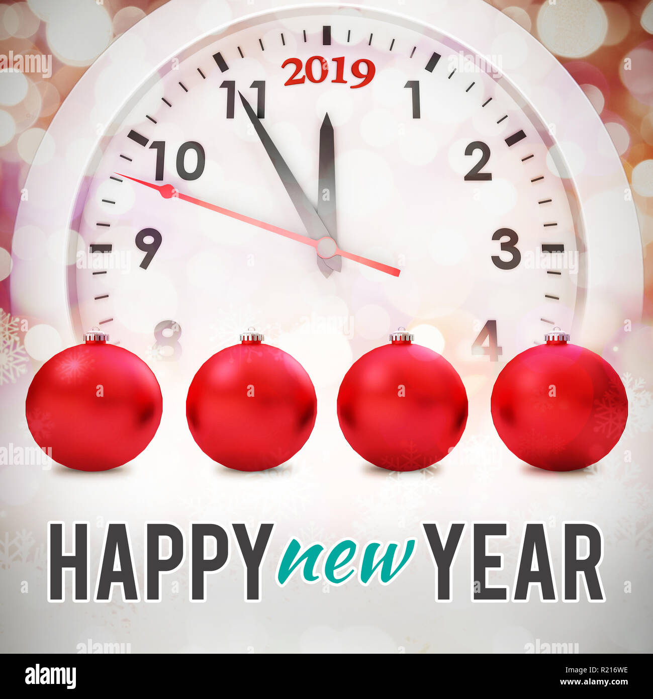 Immagine composita del nuovo anno graphic Foto Stock