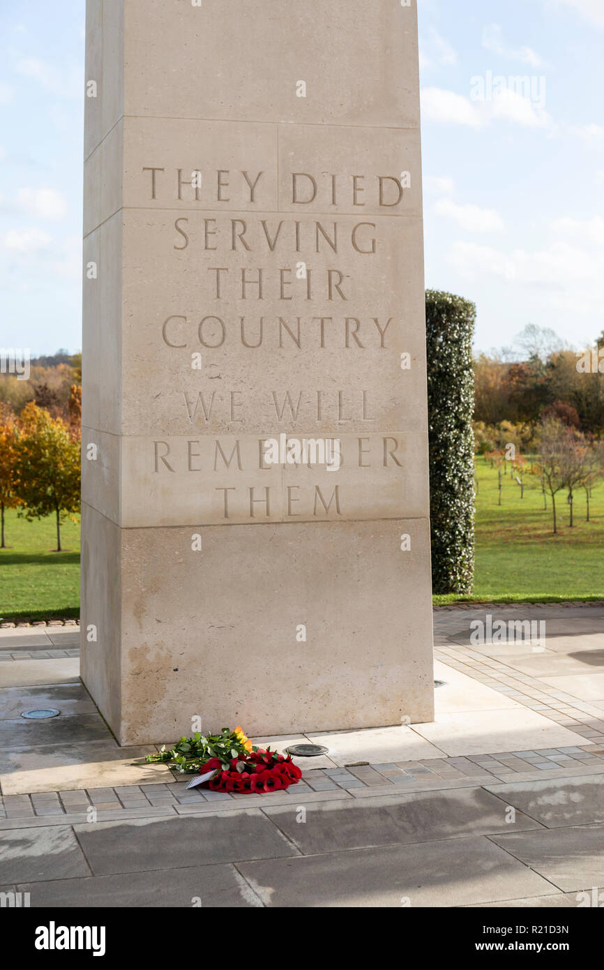 The Armed Forces Memorial, National Memorial Arboretum, Airwas, Staffordshire, Inghilterra, Regno Unito Foto Stock