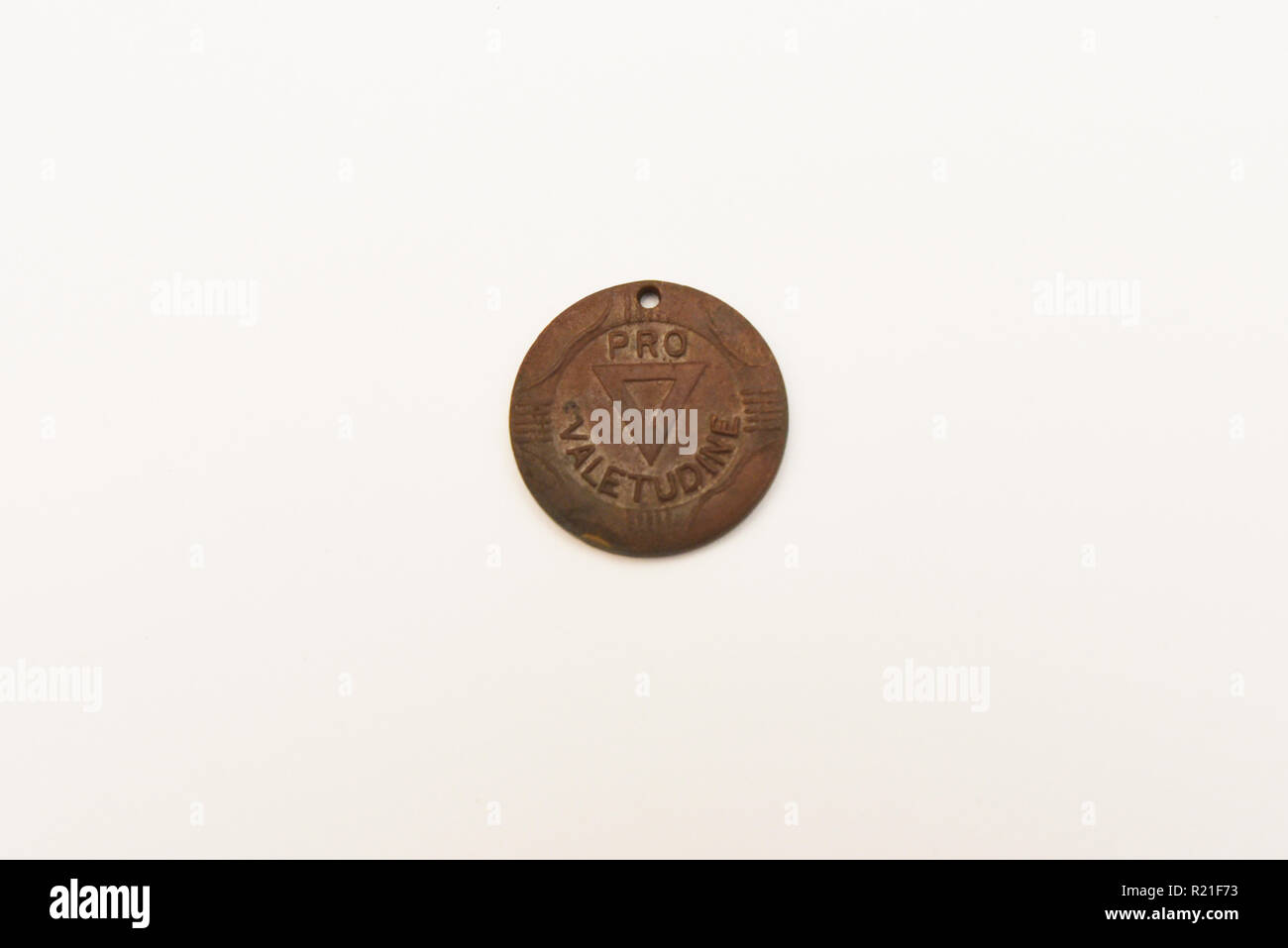 Pro Valetudine salvagente Mani Pulite campagna token di merito. Rilasciato dalla leva fratelli per promuovere l'uso del salvagente sapone. Ricompensa per la salute Foto Stock