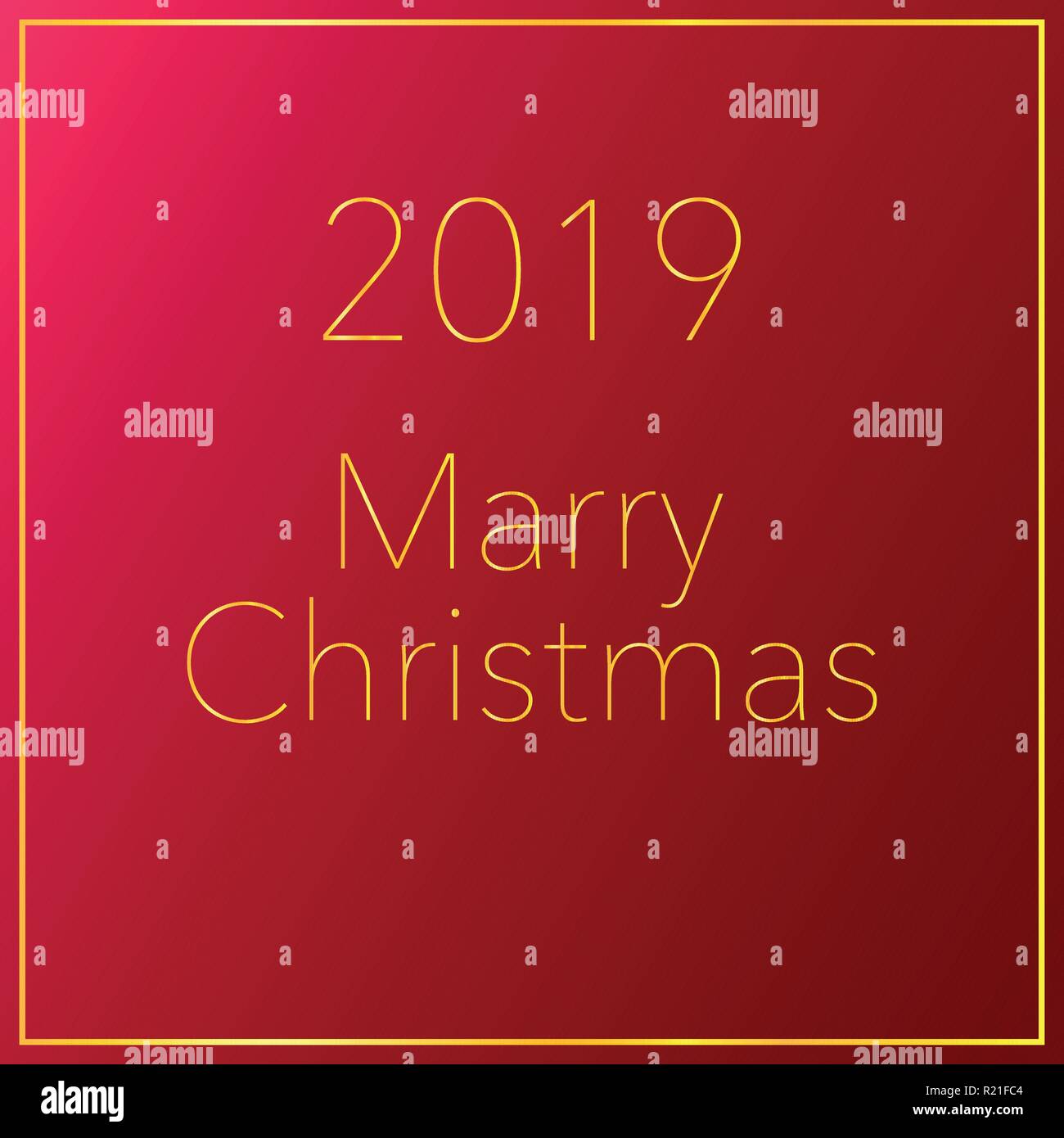 Buon Natale e Felice Anno Nuovo sfondo, carta vacanze 2019. sfondo rosso illustrazione vettoriale Illustrazione Vettoriale
