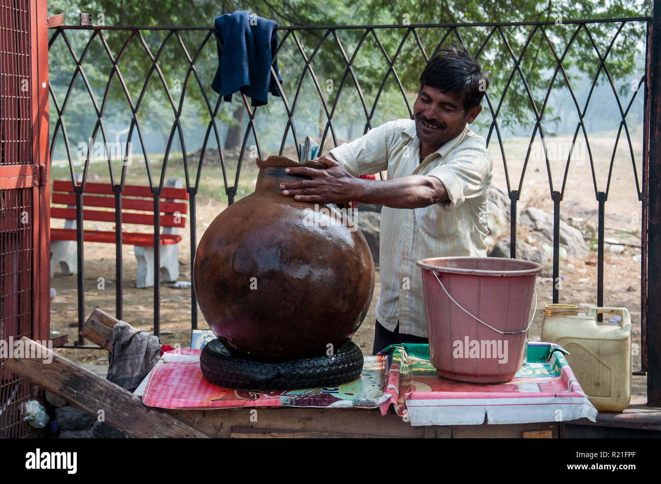 In India le persone nella vita di tutti i giorni Foto Stock