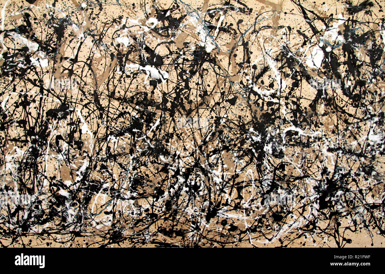 Questo Jackson Pollock è chiamato 'autunno Rhythm' e pende al Metropolitan Museum of Art di New York. Foto Stock