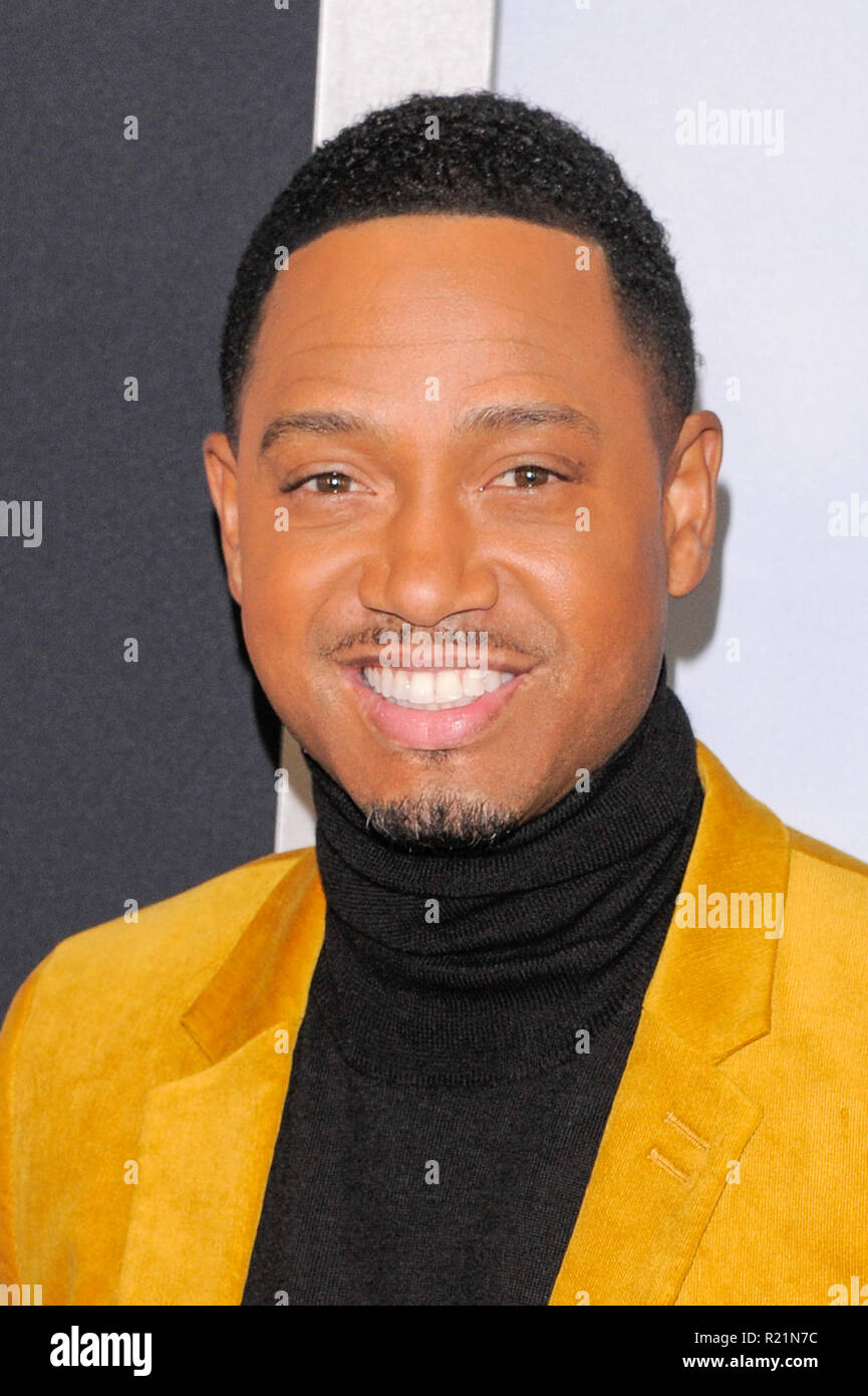 NEW YORK, NY - novembre 14: Terrence Jenkins assiste 'Creed II' Premiere mondiale a AMC Loews Lincoln Square il 14 novembre 2018 in New York City. Foto Stock