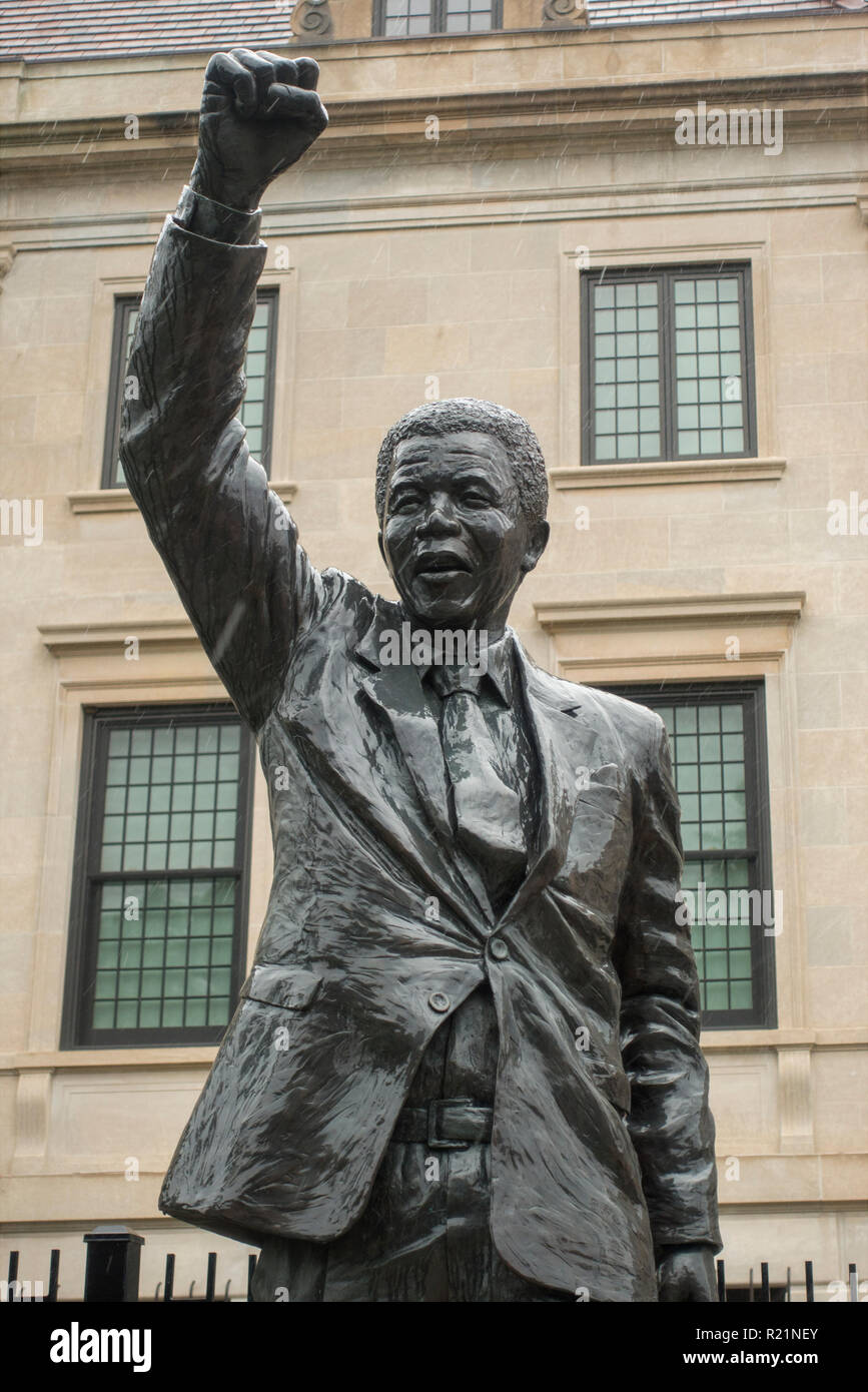 Nelson Mandela statua Washington DC Foto Stock