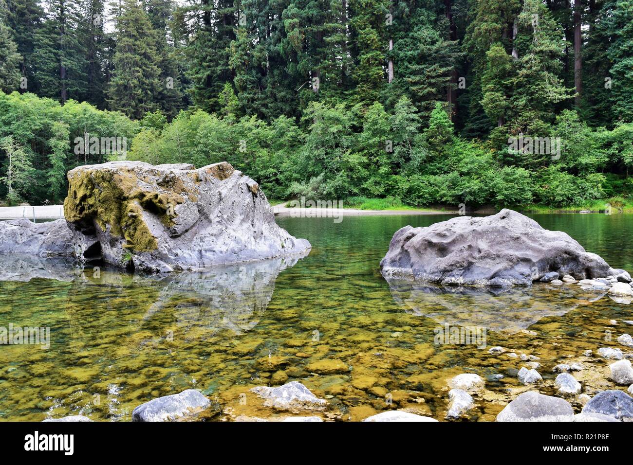 La Smith River a Jedediah Smith Redwoods State Park Foto Stock