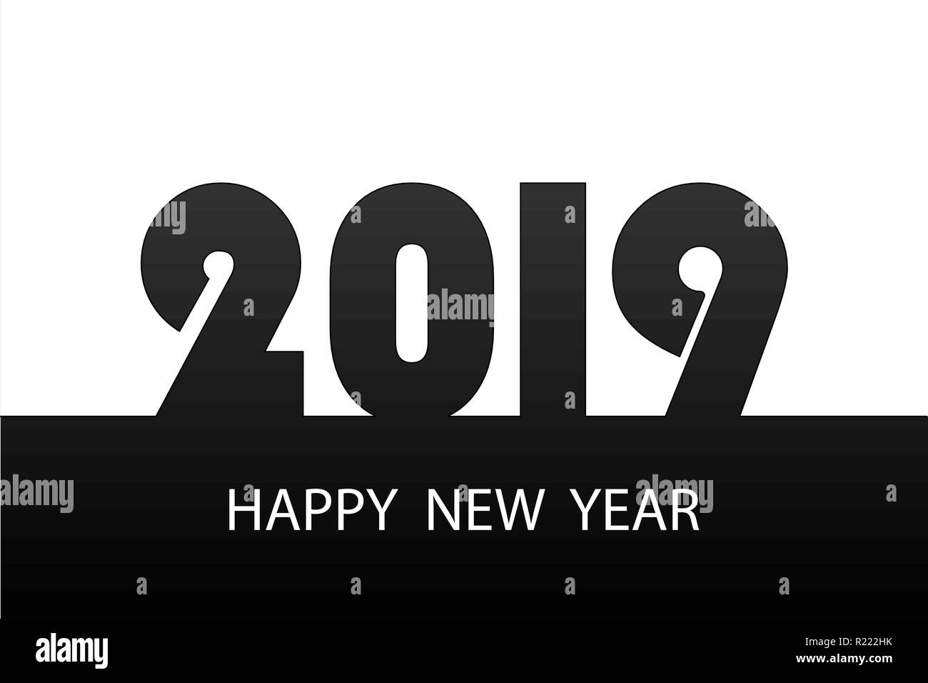 Felice Anno Nuovo 2019 sfondo. Biglietto di auguri, volantini, invito, poster brochure design banner Illustrazione Vettoriale