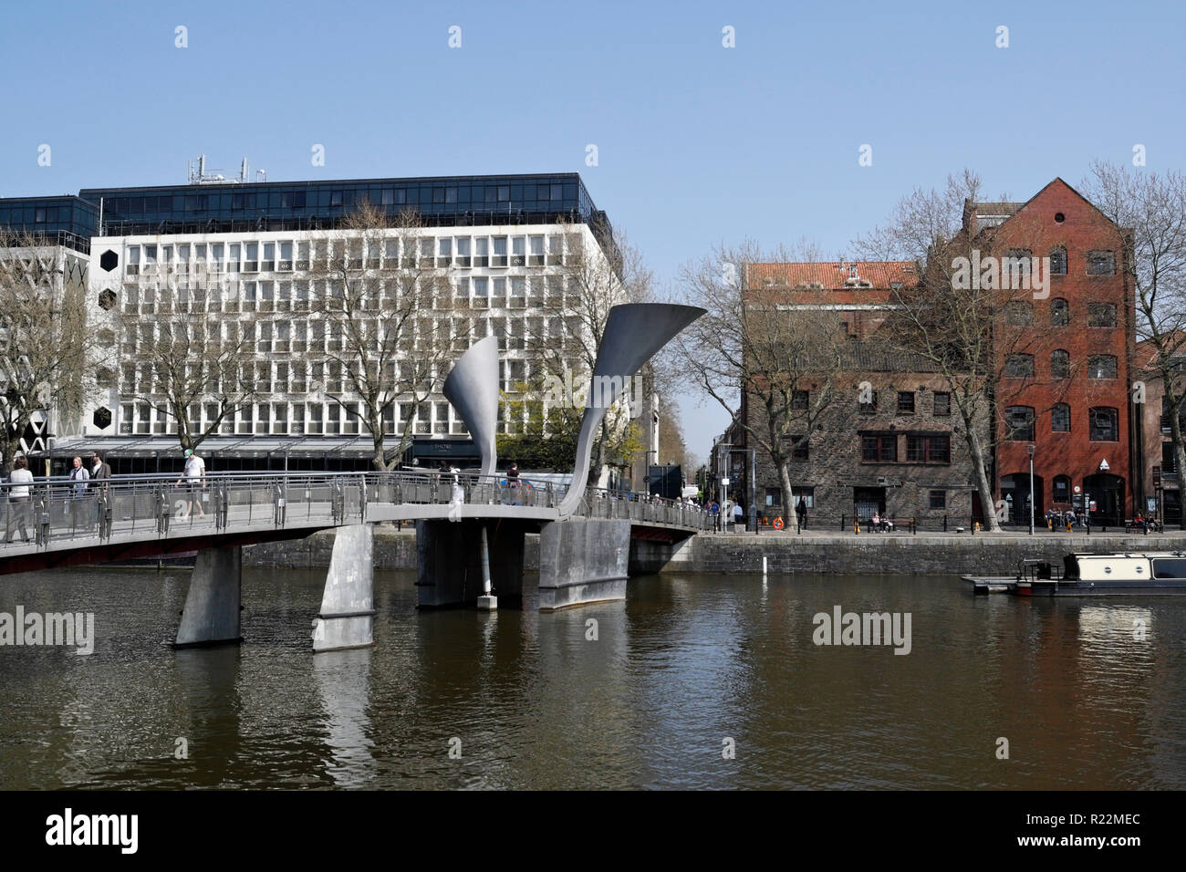 Pero's Bridge nel centro città di Bristol England Regno Unito Foto Stock