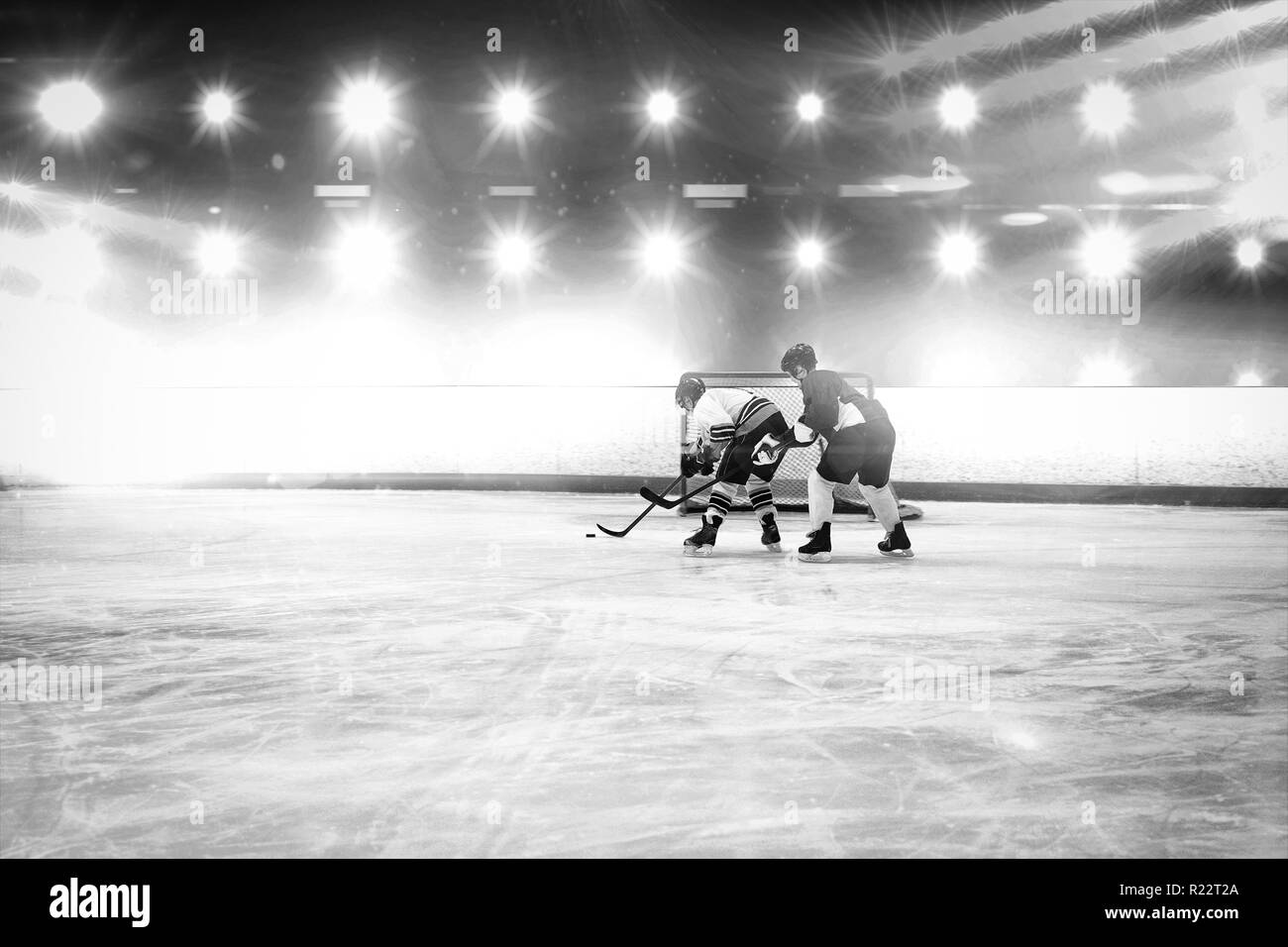 Immagine composita di giocatori di giocare hockey su ghiaccio Foto Stock